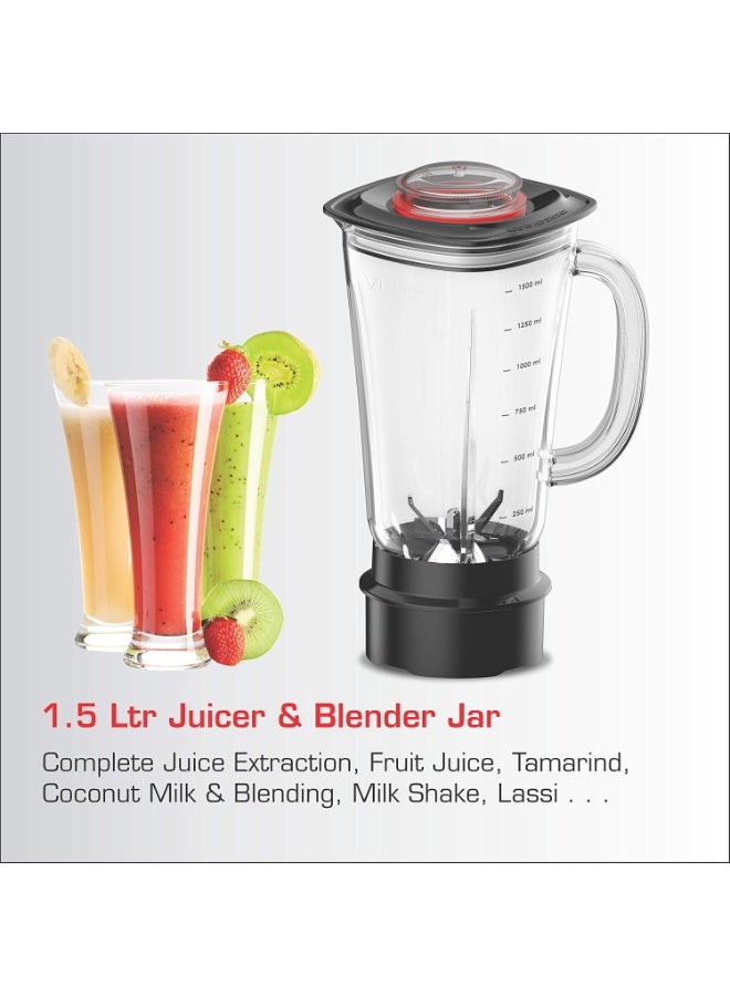 فيديم Vidiem Jumbo Juice 1000W Juicer Mixer Grinder (Black) | 1 Multipurpose Jar | Juicer Blender for Smoothies, Ice Crushing, Fruit Juices, Nutri Blending | 1-Year Warranty - Image 2